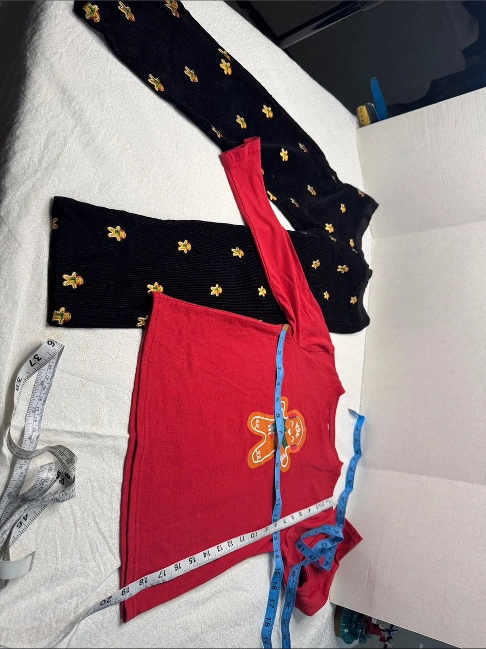 Blueberi Boulevard Red & Black Gingerbread 2 pcs pant set embroidered design 6
